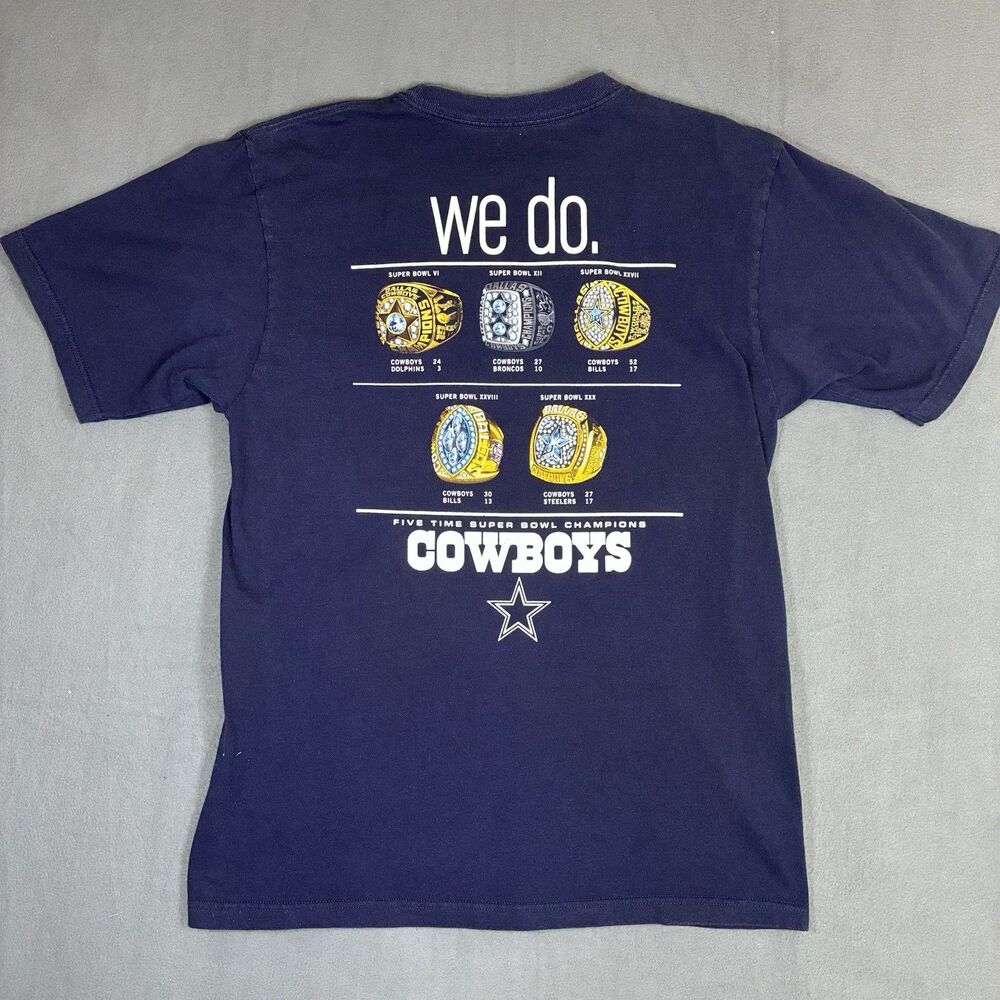 Vintage Reebok Dallas Cowboys “Got Five? We Do.” Men’s Size L Navy Blue Rings